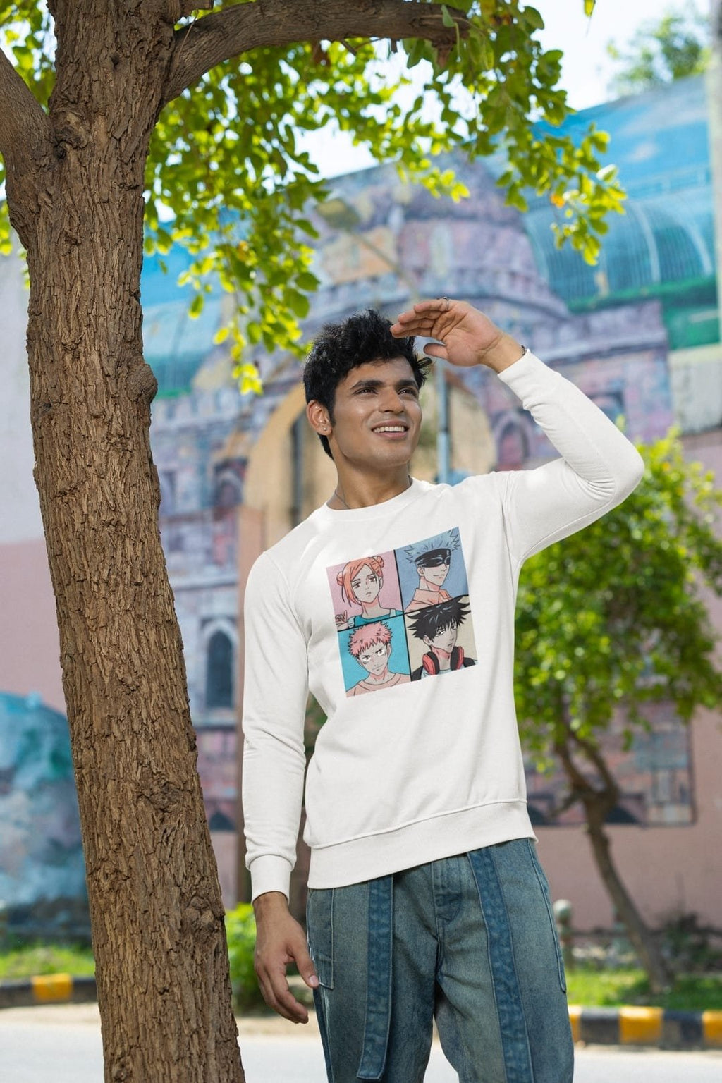Jujutsu Kaisen Sweatshirt – 100% Cotton, Bio-Washed Black Sweatshirt by dudle