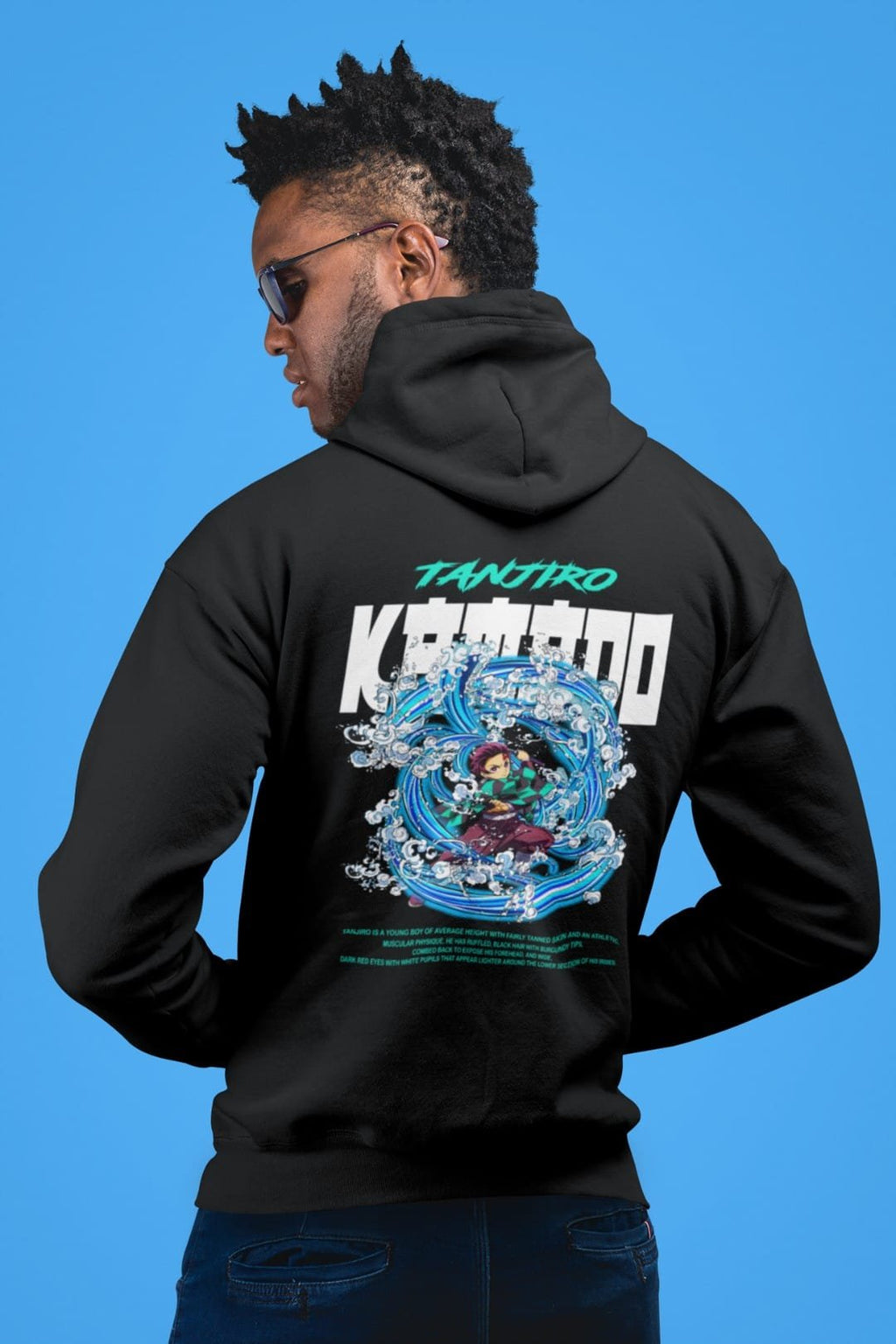 Tanjiro Kamado Hooded Sweatshirt – Black