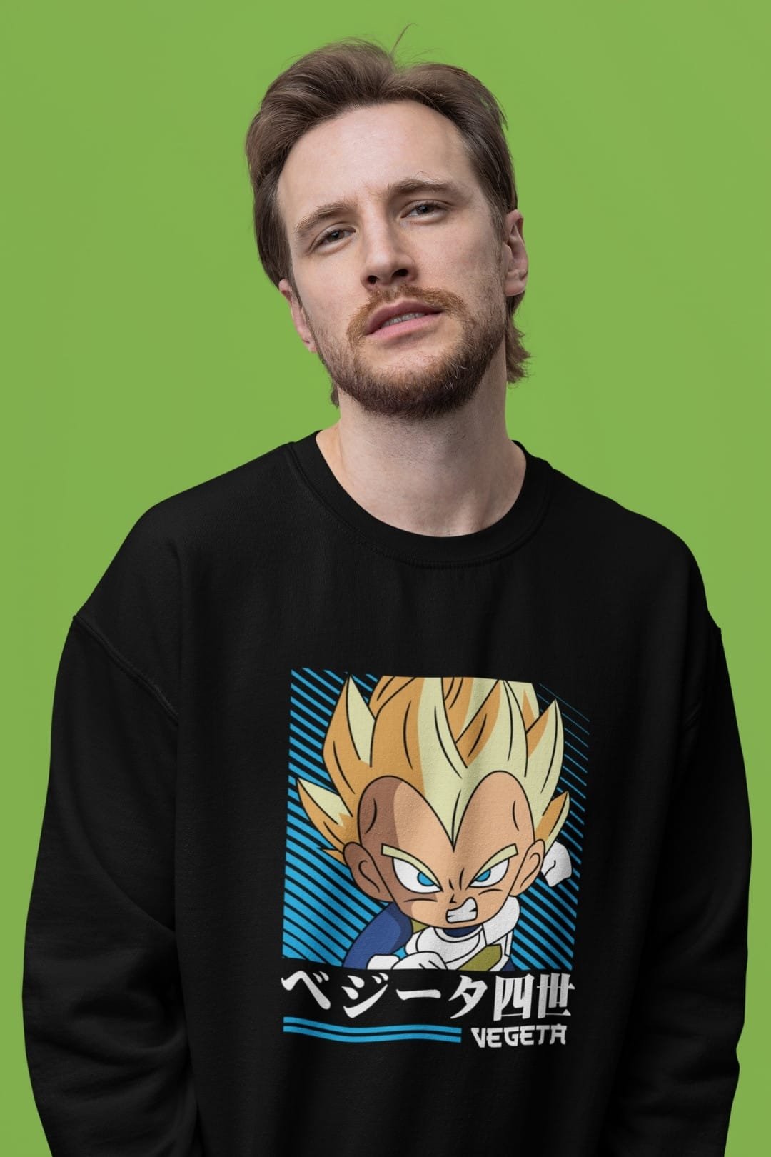 Vegeta Chibi Sweatshirt – 100% Cotton, Bio-Washed Premium Sweatshirt by dudle