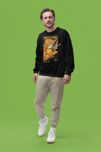 Zenitsu Black Sweatshirt – Demon Slayer 100% Cotton Bio Washed Apparel