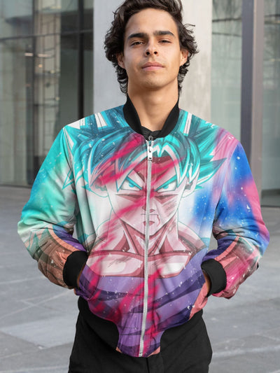 Goku Blue AOP Bomber Jacket for Men