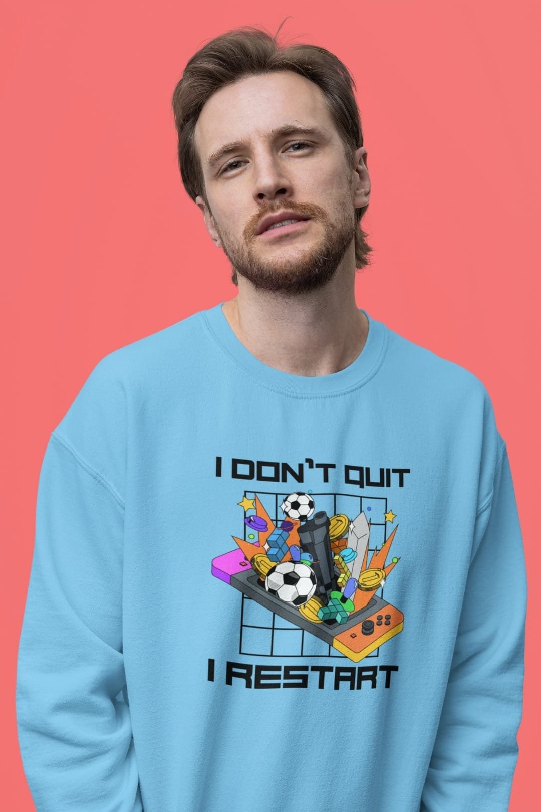 I don’t Quit Sweatshirt – 100% Cotton, Bio-Washed Premium Sweatshirt by dudle