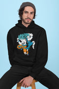 Goku & Vegeta Blue Saiyan Hooded Sweatshirt – Black