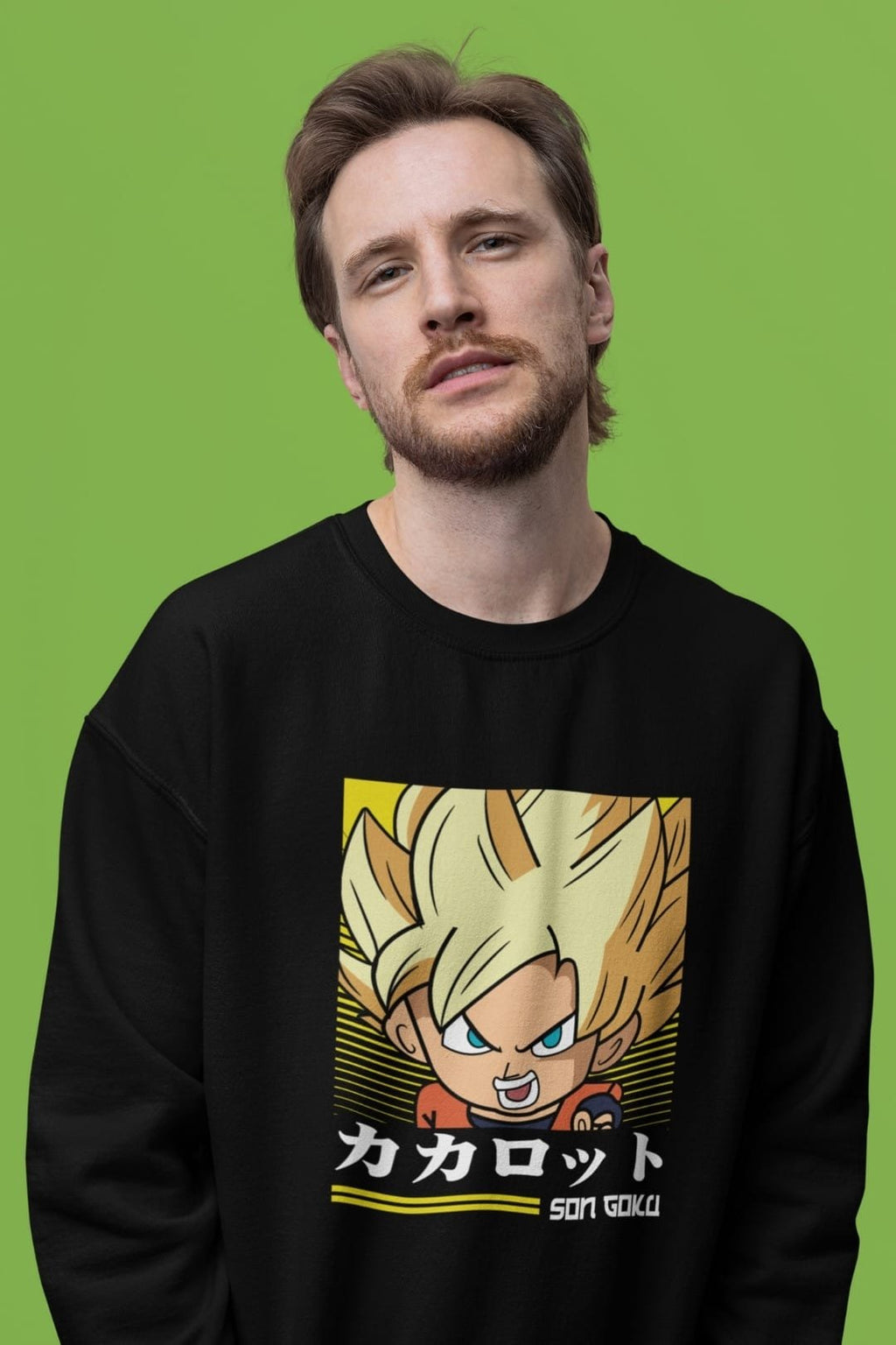 Goku Chibi Sweatshirt – 100% Cotton, Bio-Washed Premium Sweatshirt by dudle