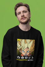 Goku Chibi Sweatshirt – 100% Cotton, Bio-Washed Premium Sweatshirt by dudle