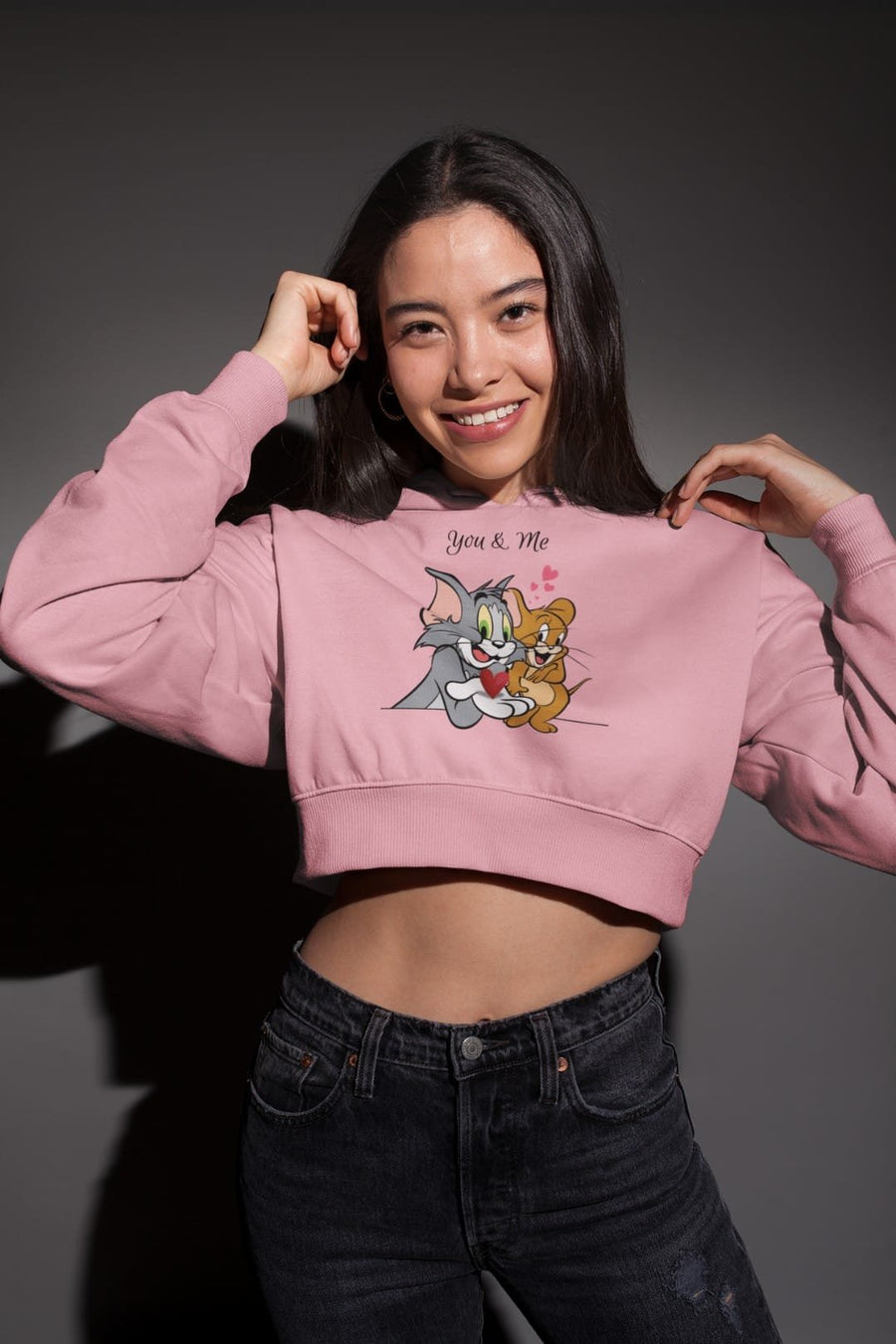 Tom and Jerry Crop Hoodie