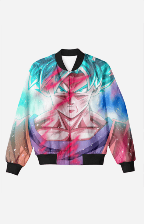 Goku Blue AOP Bomber Jacket for Men