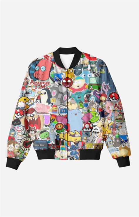 Men’s Adventure Time AOP Bomber Jacket