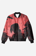 Men’s Black AOP Bomber Jacket with Itachi Uchiha Print