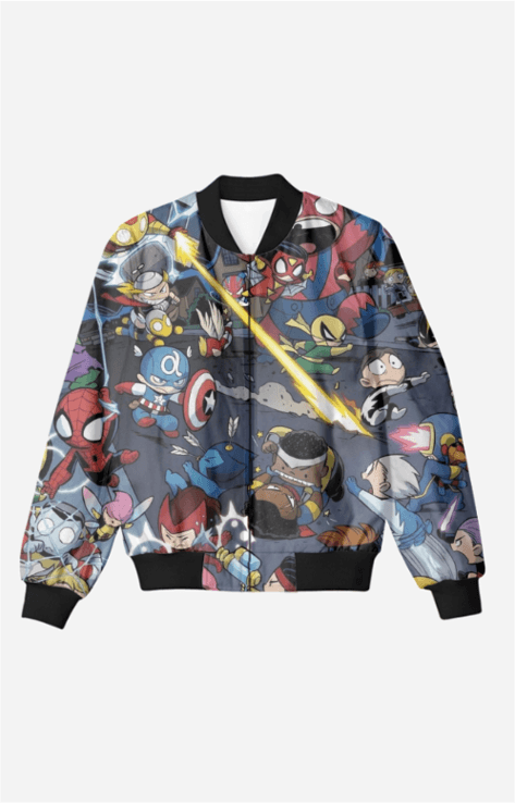 Men’s Marvel Comic AOP Bomber Jacket