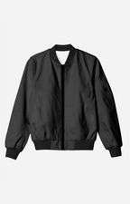Unisex Black Color Bomber Jacket