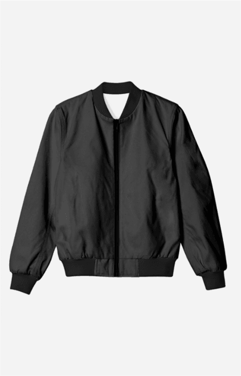 Unisex Black Color Bomber Jacket