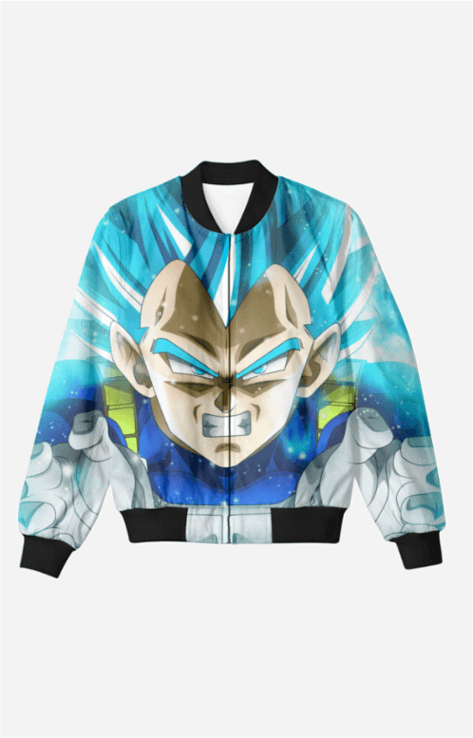 Vegeta Blue AOP Bomber Jacket for Men