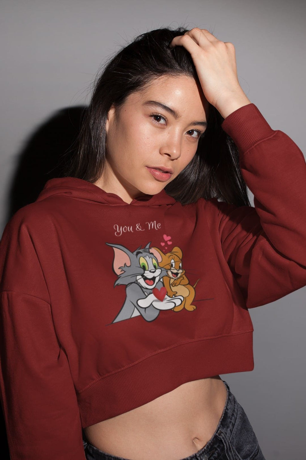 Tom and Jerry Crop Hoodie