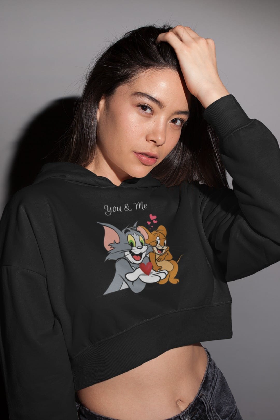 Tom and Jerry Crop Hoodie