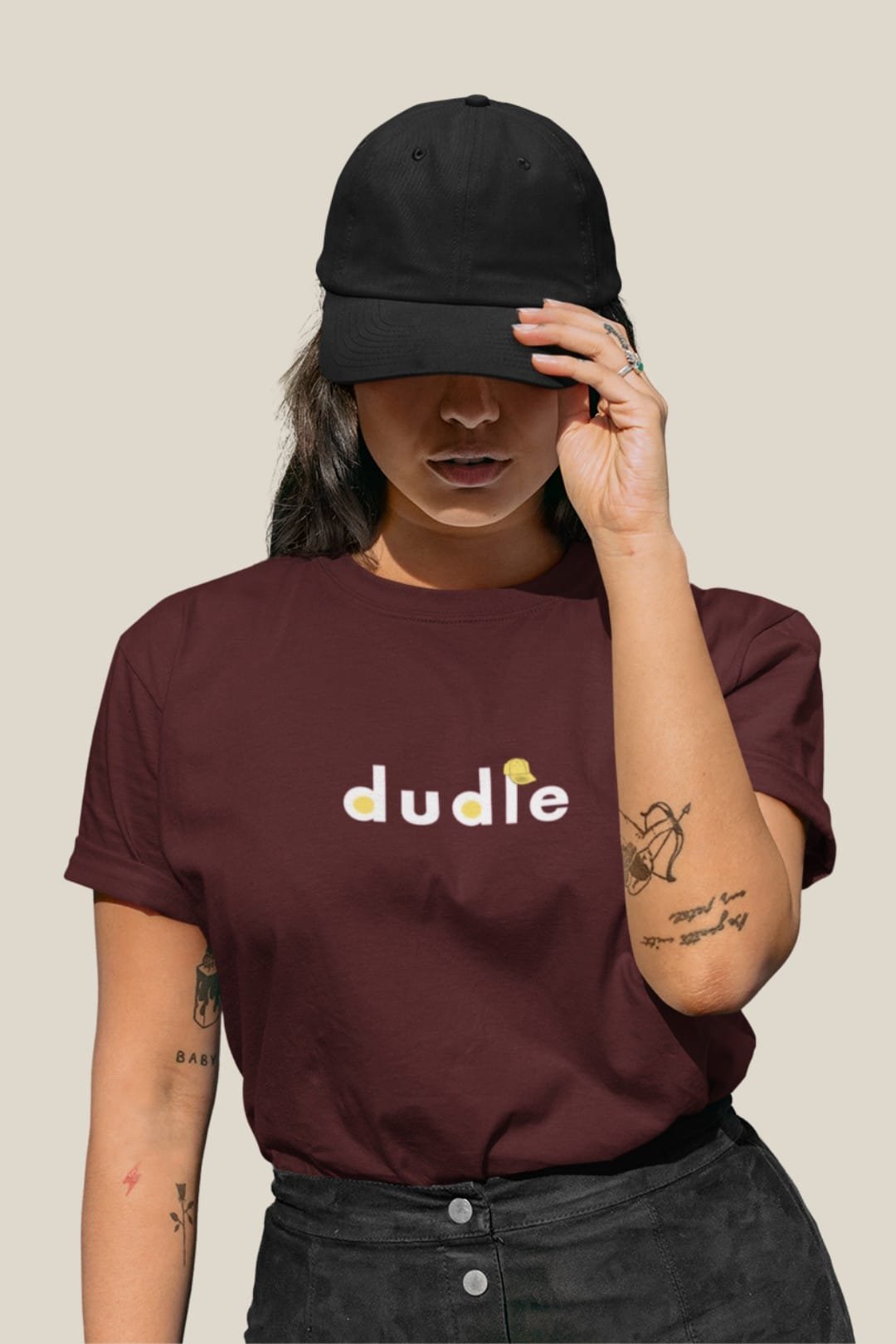 Dudle women tshirts Bio Washed 100% Cotton tee