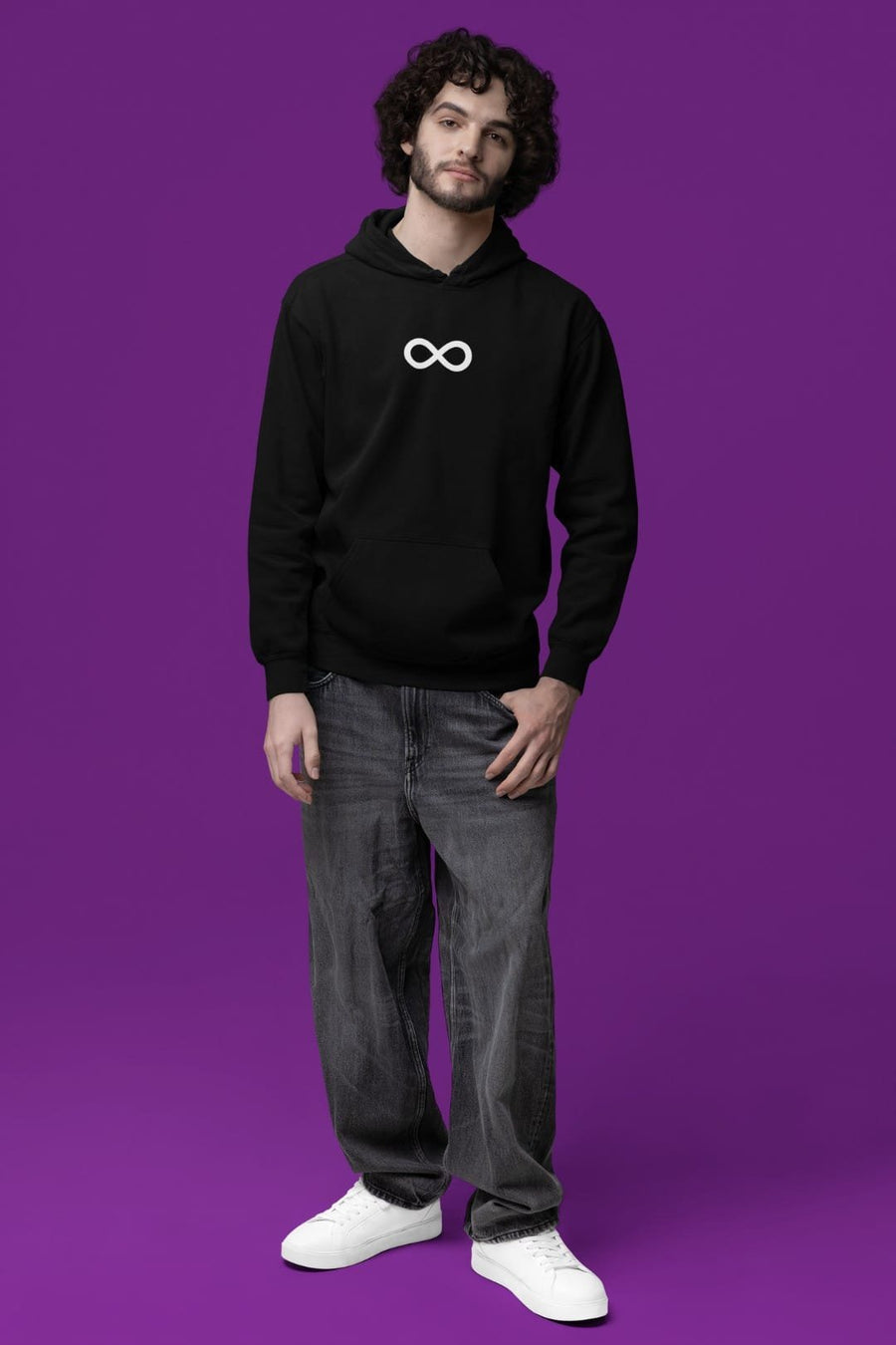 Gojo Satoru Hooded Sweatshirt – Black