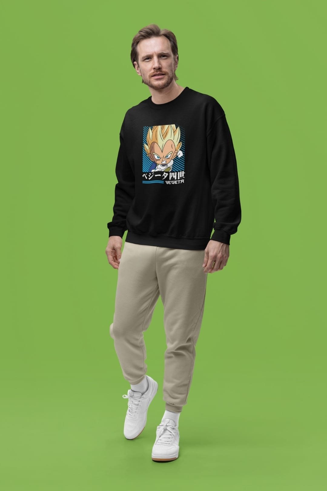 Vegeta Chibi Sweatshirt – 100% Cotton, Bio-Washed Premium Sweatshirt by dudle