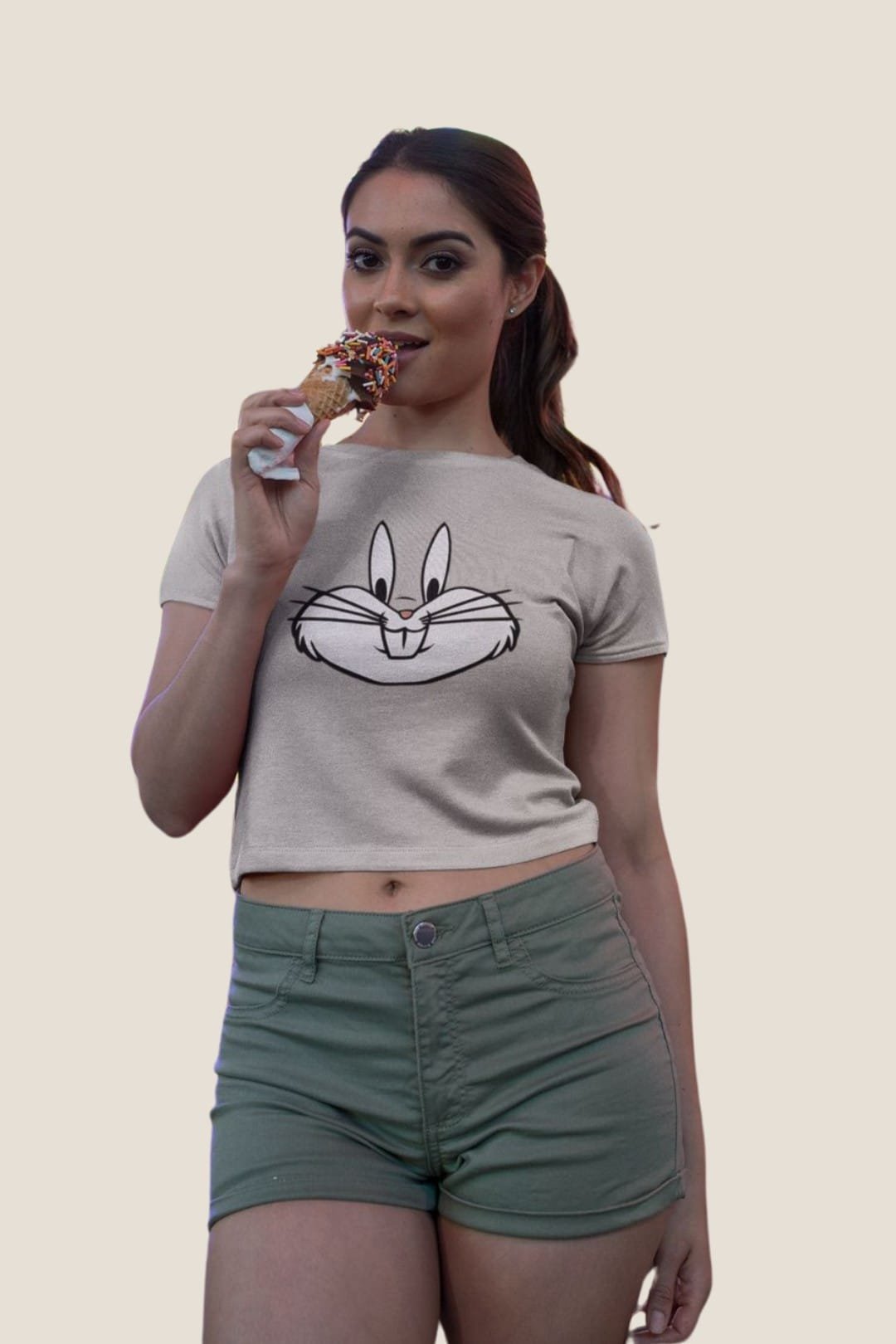 Bugs Bunny Face Crop Top