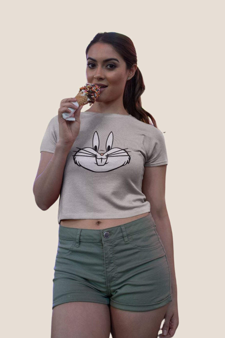 Bugs Bunny Face Crop Top