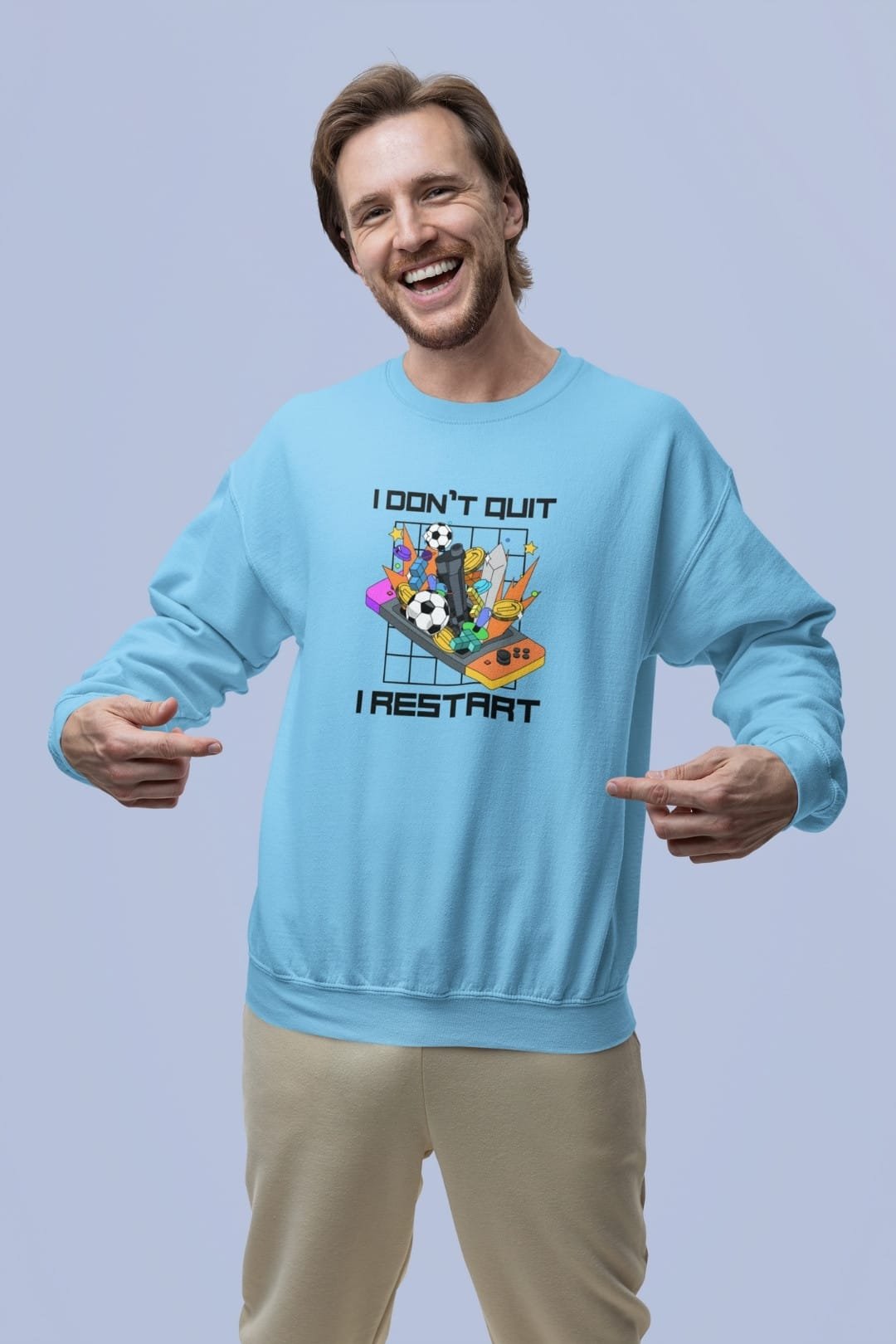 I don’t Quit Sweatshirt – 100% Cotton, Bio-Washed Premium Sweatshirt by dudle