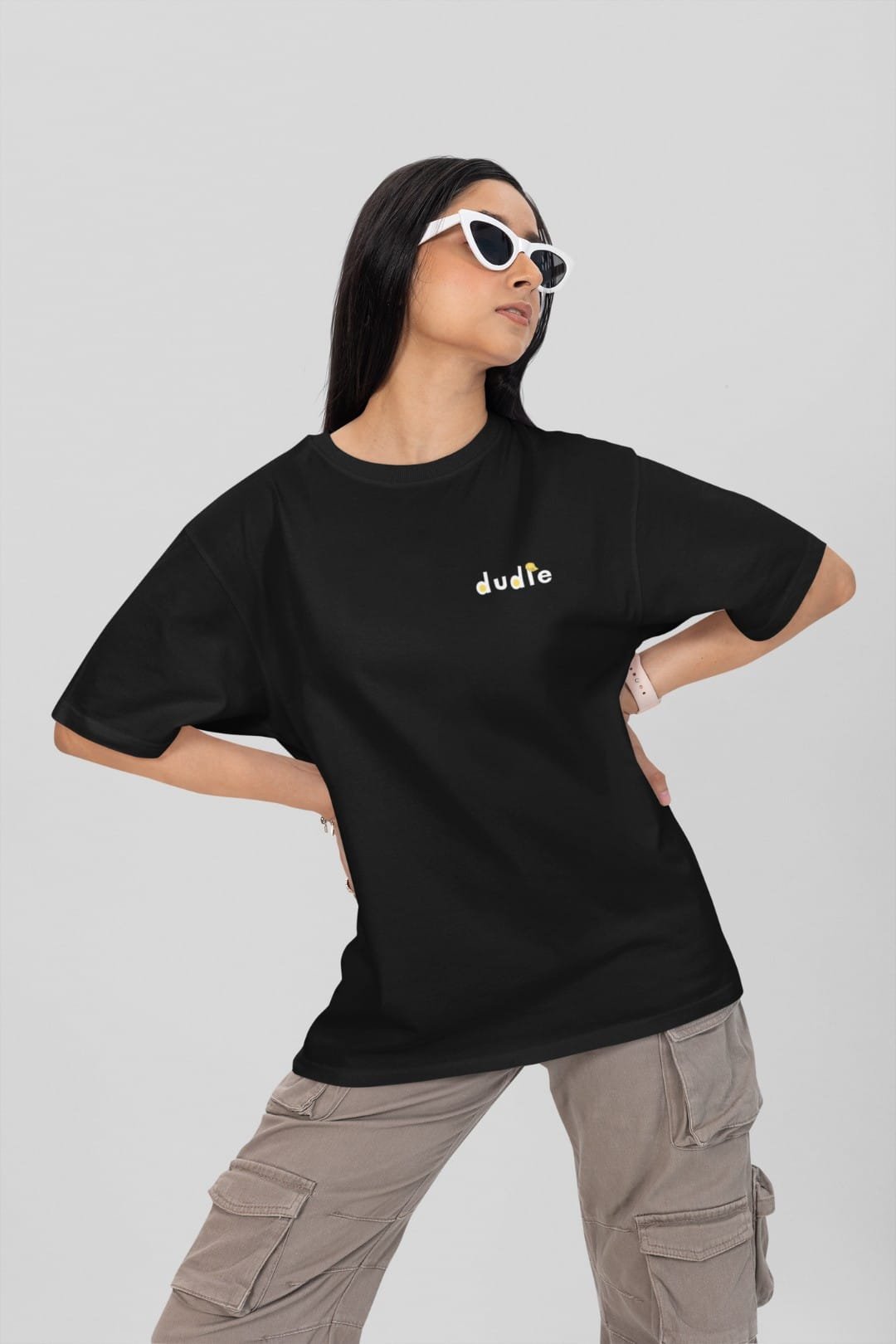 Black Minions Oversized T-Shirt for Women