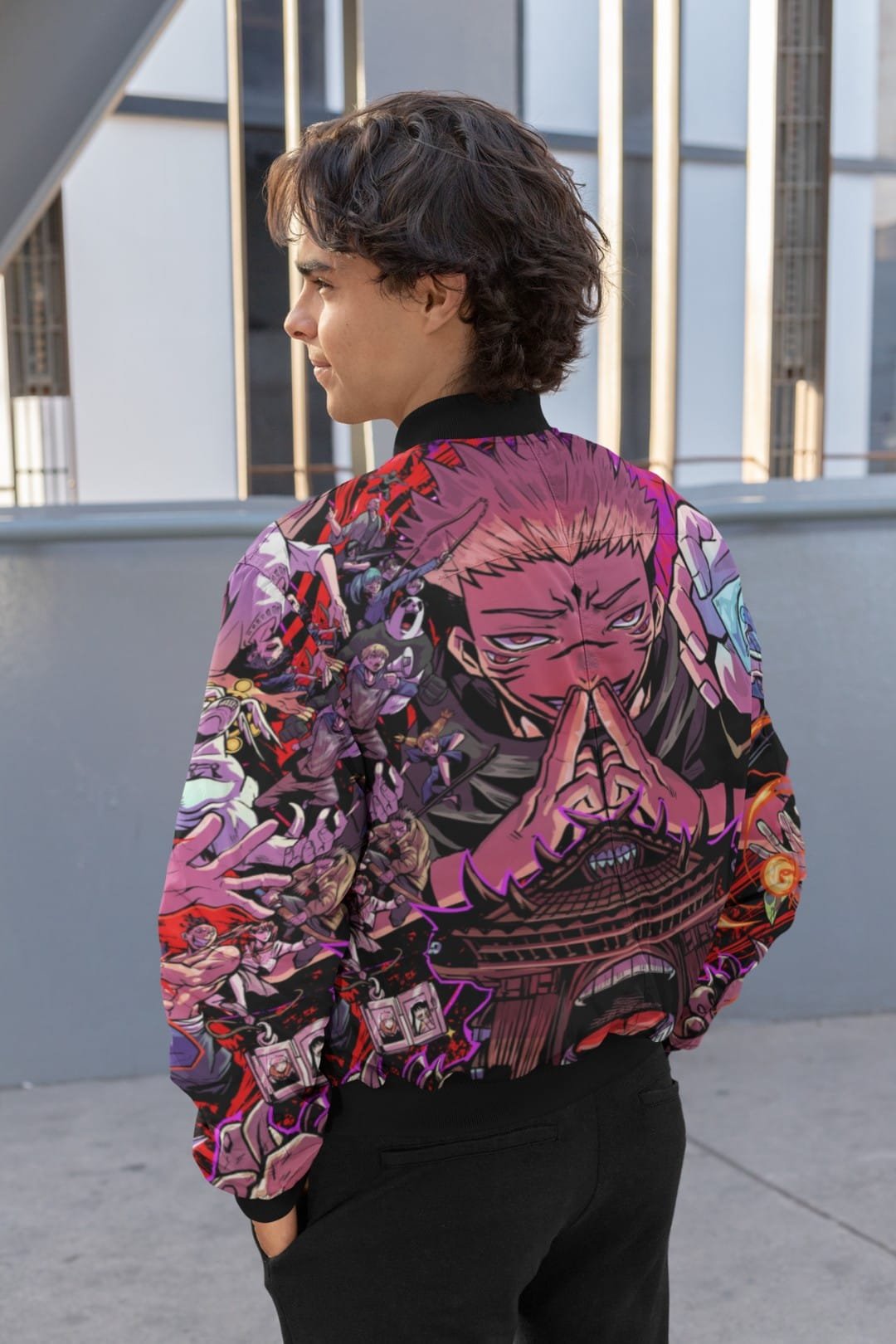 Sukuna Bomber Jacket – AOP Jujutsu Kaisen Jacket