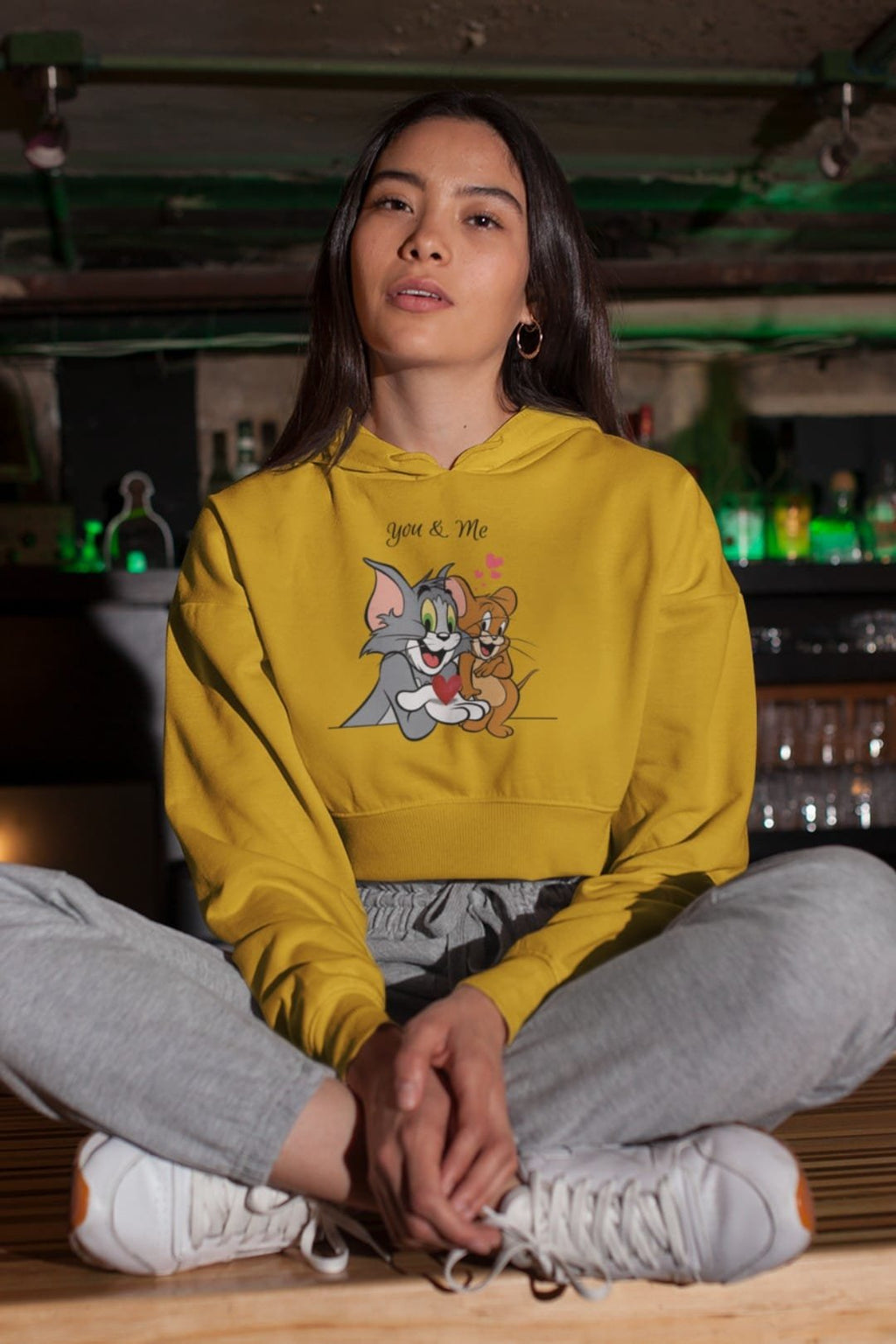 Tom and Jerry Crop Hoodie