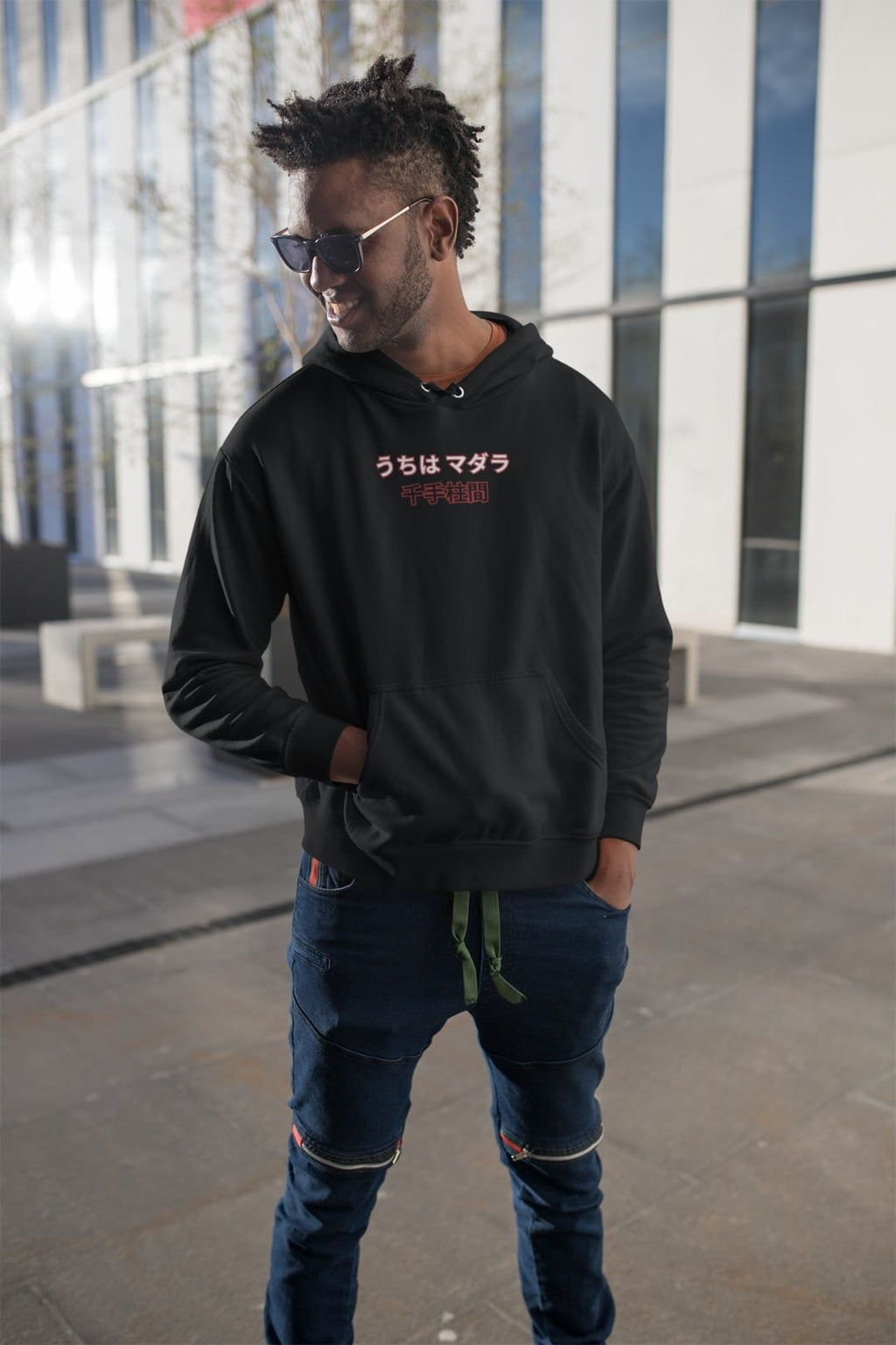 Madara & Hashirama Hooded Sweatshirt – Black
