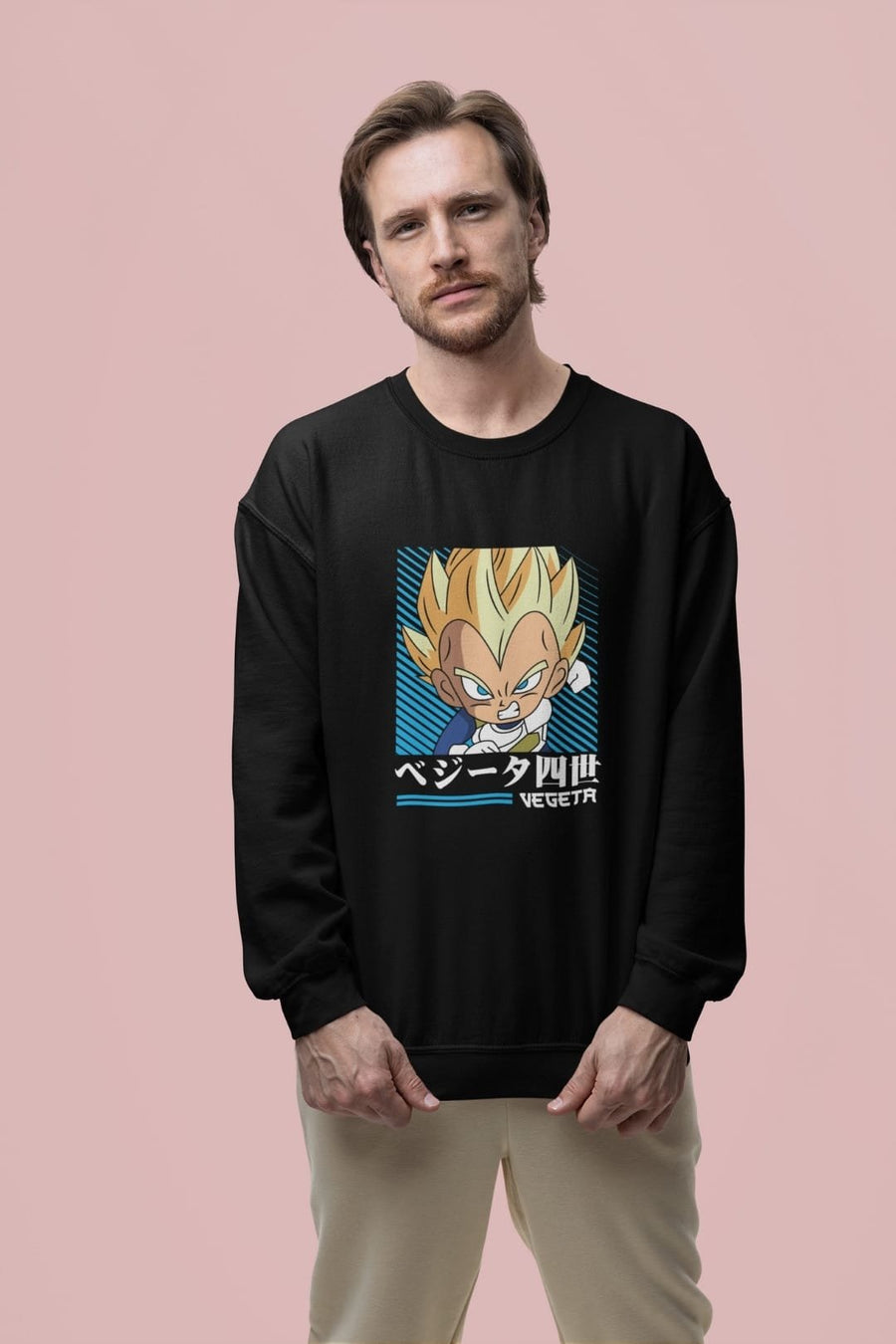 Vegeta Chibi Sweatshirt – 100% Cotton, Bio-Washed Premium Sweatshirt by dudle