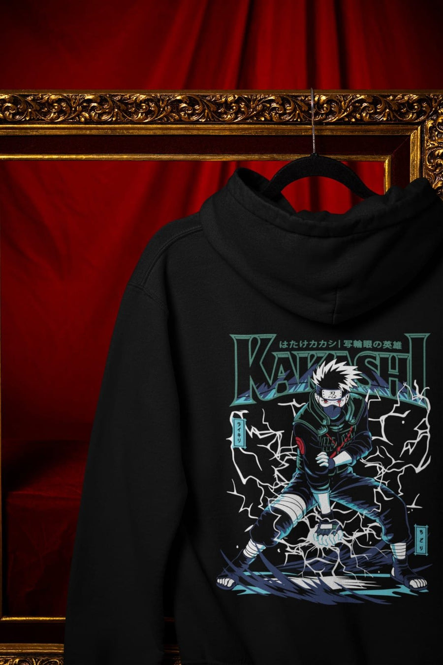 Kakashi Hooded Sweatshirt – Black