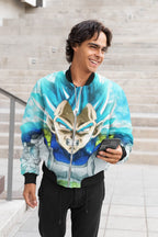 Vegeta Blue AOP Bomber Jacket for Men