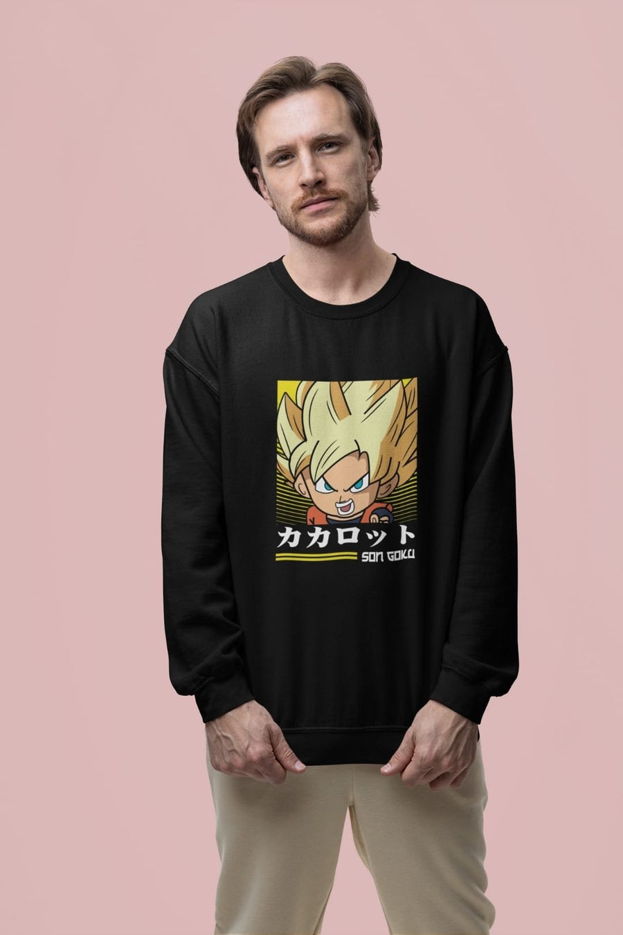 Goku Chibi Sweatshirt – 100% Cotton, Bio-Washed Premium Sweatshirt by dudle
