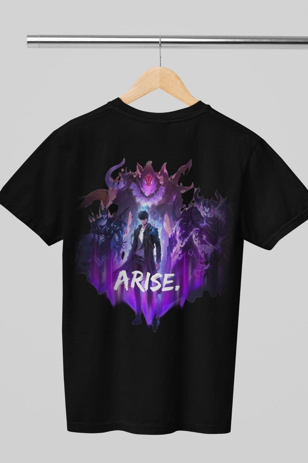Dudle Solo Leveling Oversized T-Shirt – Black Edition (Unisex | 240 GSM Cotton)