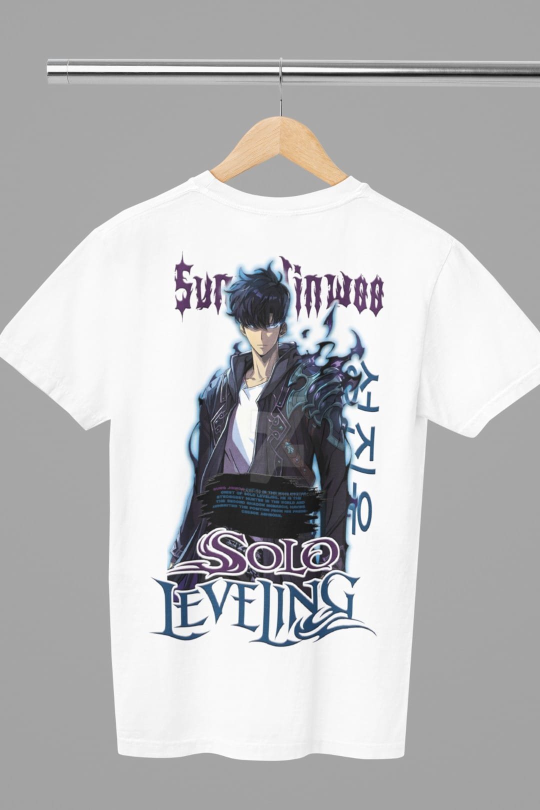 Monarch's Wrath Solo Leveling oversized graphic T-shirt unisex cotton