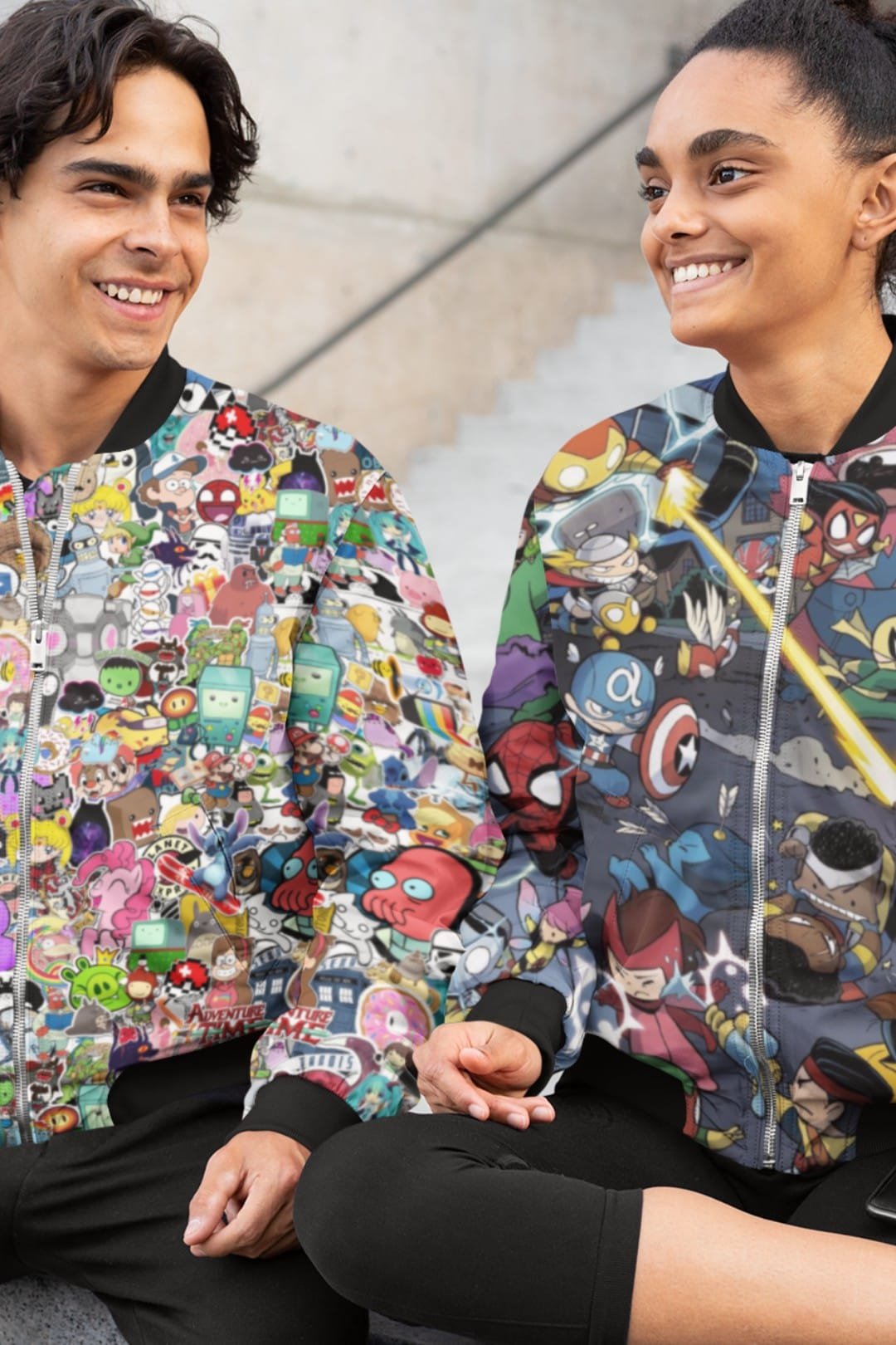 Men’s Adventure Time AOP Bomber Jacket