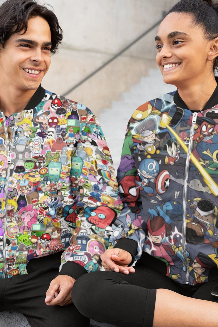 Men’s Adventure Time AOP Bomber Jacket
