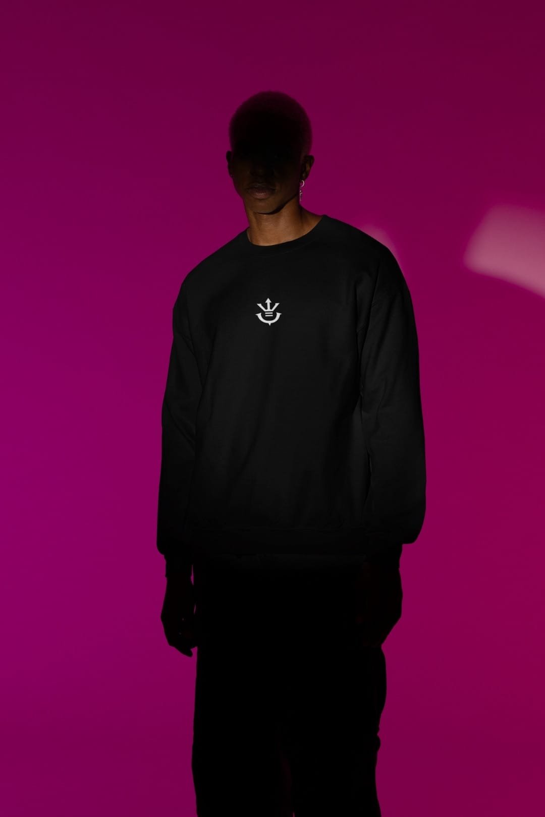 Vegeta Men’s Sweatshirt with Saiyan Crest symbol