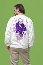Sotaru Gojo Sweatshirt – 100% Cotton, Bio-Washed Premium Sweatshirt with Infinity Print by dudle