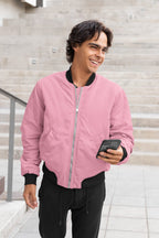 Unisex Pink Color Bomber Jacket