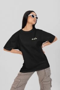 Black Minions Oversized T-Shirt for Women