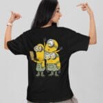 Black Minions Oversized T-Shirt for Women